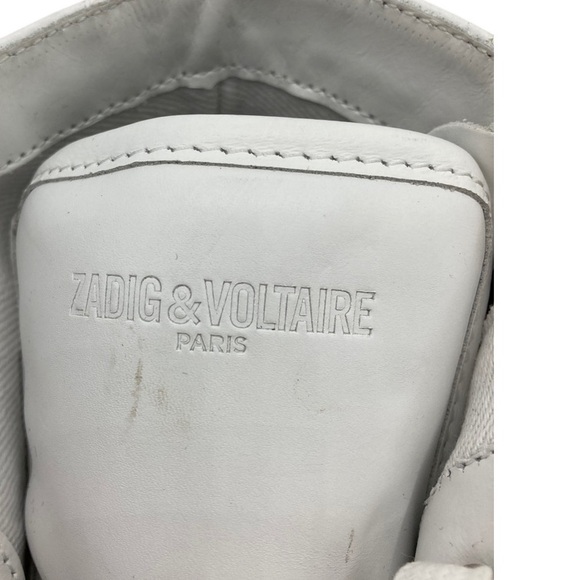 NWB Zadig & Voltaire High Flash Keith Snake Effect Leather Hi-Tops - Sz 7US - Picture 8 of 13
